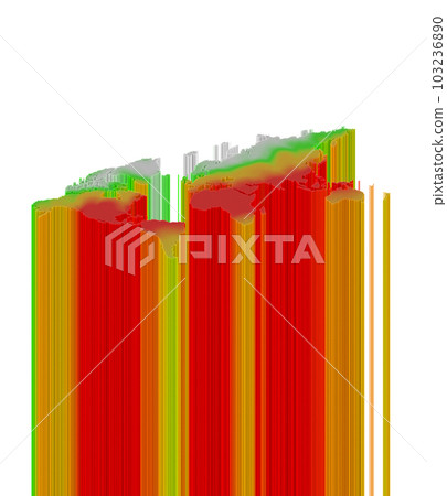 An illustrative map of the world with temperature trends showing global warming - 3d illustration An illustrative map of the world with temperature trends showing global warming - 3d illustration 103236890