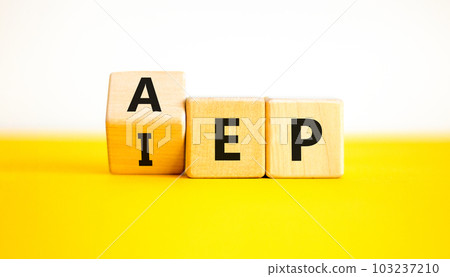 AEP or IEP symbol. Concept words AEP annual enrollment period IEP initial enrollment period. Beautiful yellow table white background. Medical annual or inintial enrollment period concept. Copy space. AEP or IEP symbol. Concept words AEP annual enrollment period IEP initial enrollment period. Beautiful yellow table white background. Medical annual or inintial enrollment period concept. Copy space. 103237210