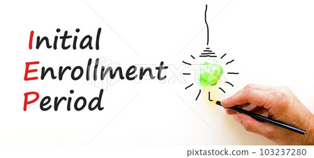 IEP symbol. Concept words IEP Initial enrollment period on beautiful white paper. Doctor hand. Beautiful white table white background. Medical and IEP Initial enrollment period concept. Copy space. IEP symbol. Concept words IEP Initial enrollment period on beautiful white paper. Doctor hand. Beautiful white table white background. Medical and IEP Initial enrollment period concept. Copy space. 103237280