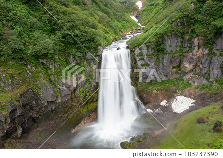 The Calm Waterfall on Kamchatka Peninsula, Russia 103237390