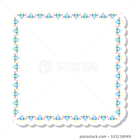 Heart frame material square blue Heart frame material square blue 103238049