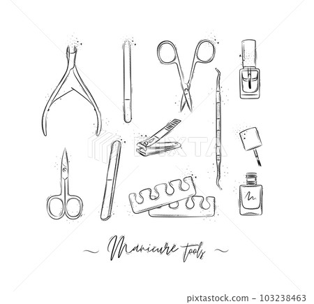 Manicure and pedicure tools collection Manicure and pedicure tools collection 103238463