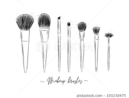 Makeup brushes beauty collection Makeup brushes beauty collection 103238475