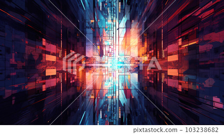 Geometric graphic material-Generative AI 103238682