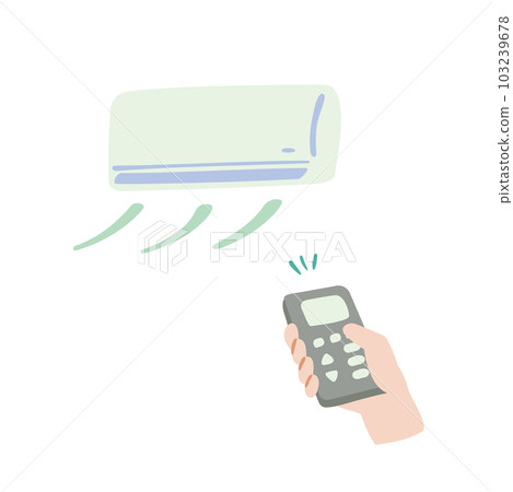 Operating the air conditioner with a remote control 103239678