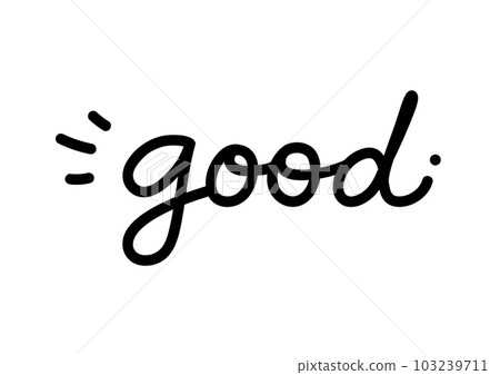cute cursive letter good 103239711