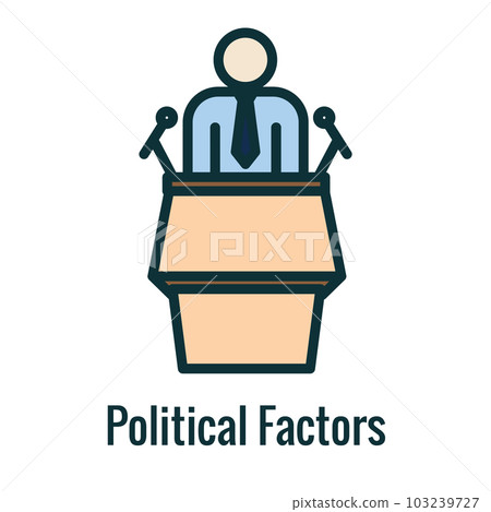 Company Analysis Factor Icon Depicting Pestel Method 103239727