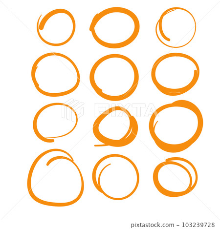 Orange Swirls Swash Logo Ornament Designs 103239728