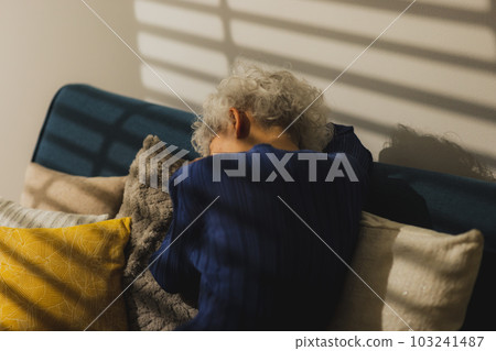 depressed elderly woman 103241487