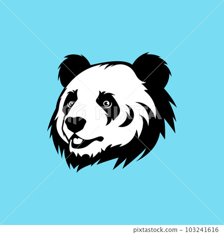vector illustration of panda headblack vector illustration of panda headblack 103241616
