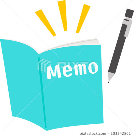 Notepad and pen 103242861