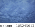 Pattern made of clouds drawn in the sky Ⅵ ~ dark blue 103243013