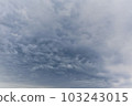 Pattern made of clouds drawn in the sky VII ~ Light blue 103243015