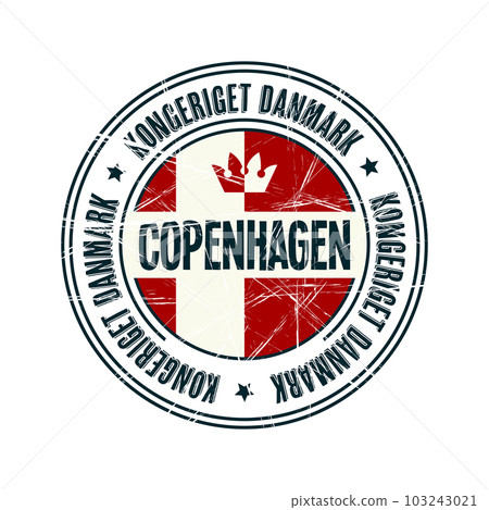 Copenhagen city grunge rubber stamp Copenhagen city grunge rubber stamp 103243021