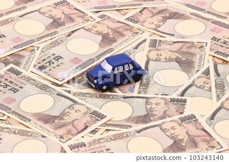 Banknote and car image Banknote and car image 103243140