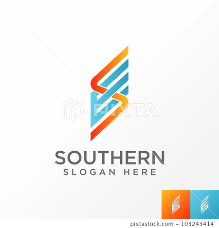 Logo design graphic concept creative abstract premium free vector stock letter ES or SE cutting parallelogram font. Related to initial monogram sport tech Logo design graphic concept creative abstract premium free vector stock letter ES or SE cutting parallelogram font. Related to initial monogram sport tech 103243414