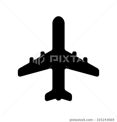 Airplane, airport, airfield mark vector icon illustration (pictogram) 103243669