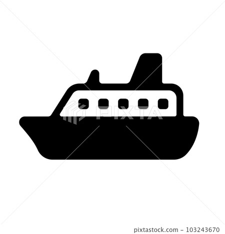 Ship, ship, port vector icon illustration (pictogram) 103243670