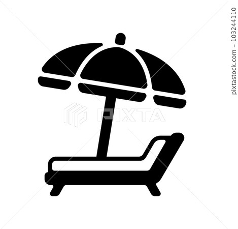 Parasol, summer, sea bathing vector icon illustration (pictogram) Parasol, summer, sea bathing vector icon illustration (pictogram) 103244110