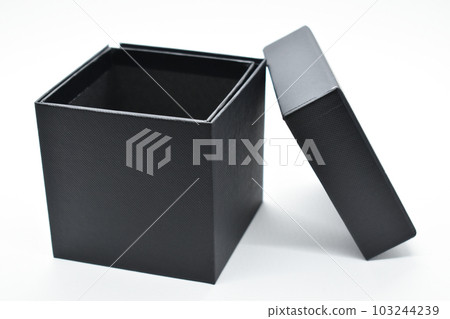 black paper box on white background, packaging industry black paper box on white background, packaging industry 103244239