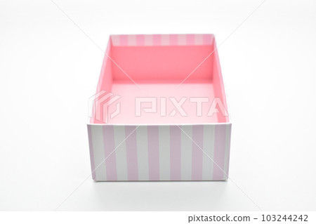 beautiful pink box on white background, package for design beautiful pink box on white background, package for design 103244242