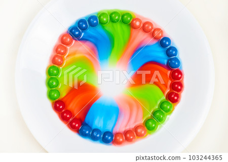 Skittles Rainbow Swirl Center Background 103244365