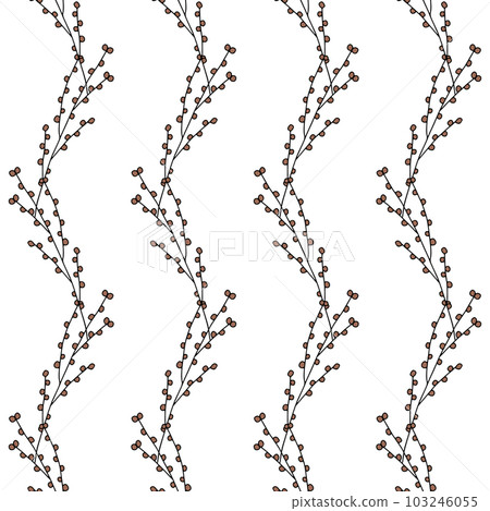 Seamless pattern with hand drawn abstract wildflowers. Seamless pattern with hand drawn abstract wildflowers. 103246055