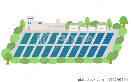 Vector illustration of sewage treatment plant 103246204