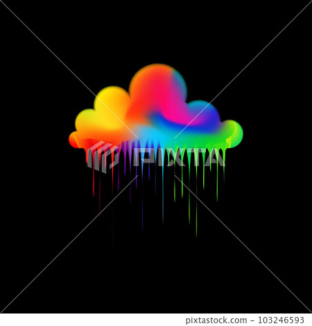 Abstract cloud with colorful paint Abstract cloud with colorful paint 103246593