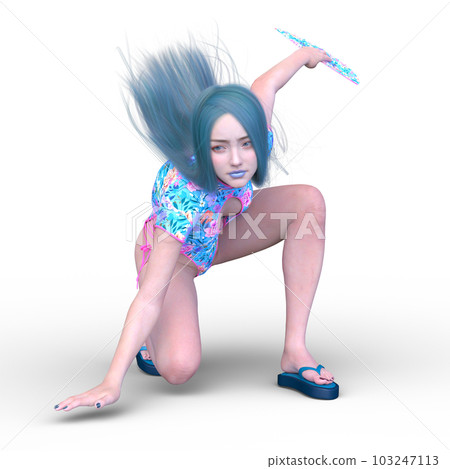 woman dancing with a fan 103247113