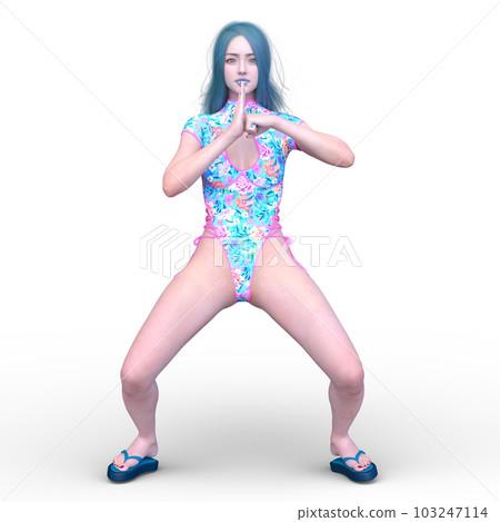 拿著扇子跳舞的女人 103247114