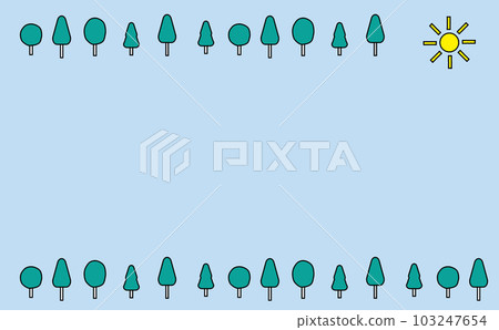 Nature-themed background illustrations, frames, and weather 103247654
