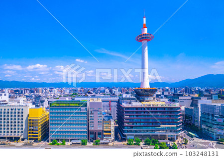 Kyoto cityscape and Kyoto Tower Kyoto cityscape and Kyoto Tower 103248131