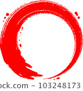 A red circle drawn with a brush 103248173