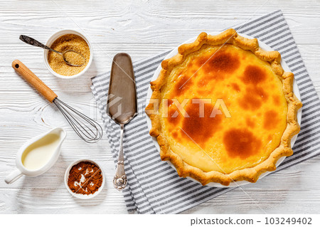 sugar cream pie, hoosier pie, custard cream pie sugar cream pie, hoosier pie, custard cream pie 103249402