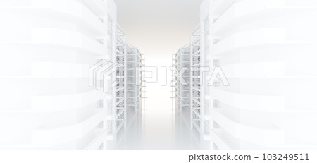 Luxury white abstract architectural minimalistic background. Contemporary showroom. Modern exhibition stand. Empty gallery. Backlight. Polygonal Graphic Design. 3D illustration and rendering. Luxury white abstract architectural minimalistic background. Contemporary showroom. Modern exhibition stand. Empty gallery. Backlight. Polygonal Graphic Design. 3D illustration and rendering. 103249511