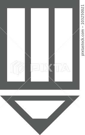 Mini stationery illustration icon pencil Mini stationery illustration icon pencil 103250021