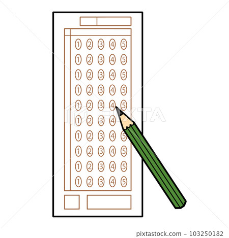 Mark sheet and pencil Mark sheet and pencil 103250182