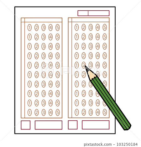 Mark sheet and pencil　 103250184