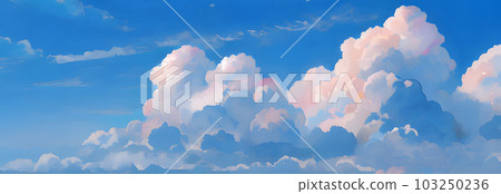 藍天和雲彩的例證夏天天空積雨雲 103250236