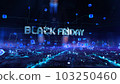 Black Friday - businessman working with virtual reality at office. 103250460