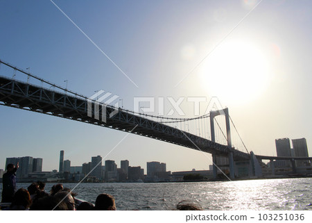 Rainbow Bridge seen from a sightseeing boat 103251036