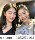 AI-generated beauties, women who take selfies with a smile 103251108