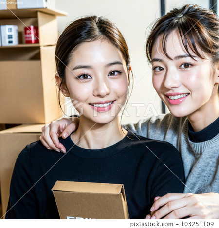 人工智能生成的美女,女人與朋友合影微笑 人工智能生成的美女,女人與朋友合影微笑 103251109