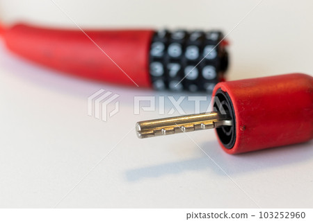 用於預防犯罪的撥號式鋼絲鎖 103252960