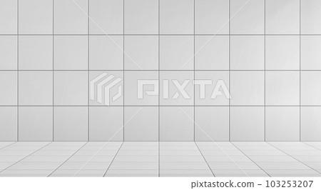 Bathroom studio with ceramic tile wall and floor 103253207