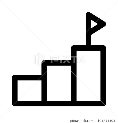 代表營銷、目標的線條樣式圖標 代表營銷、目標的線條樣式圖標 103253403