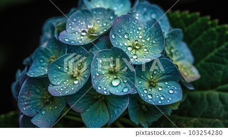 Hydrangea on a rainy day (generative ai) Hydrangea on a rainy day (generative ai) 103254280