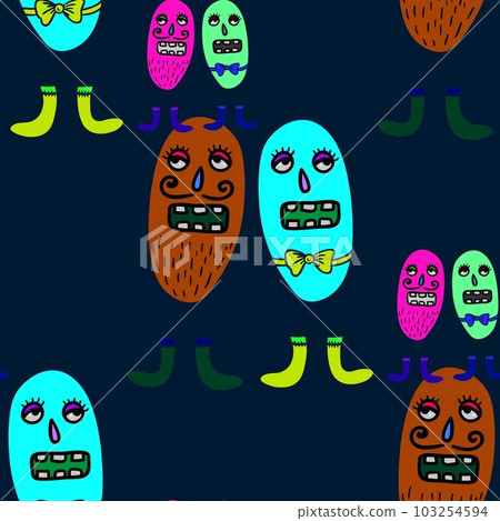 Microbes seamless pattern. 103254594