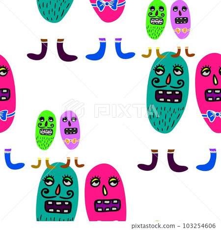 Microbes seamless pattern. Microbes seamless pattern. 103254606